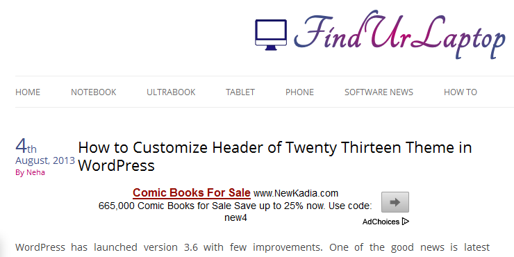 how to customize twenty thirteen theme 1