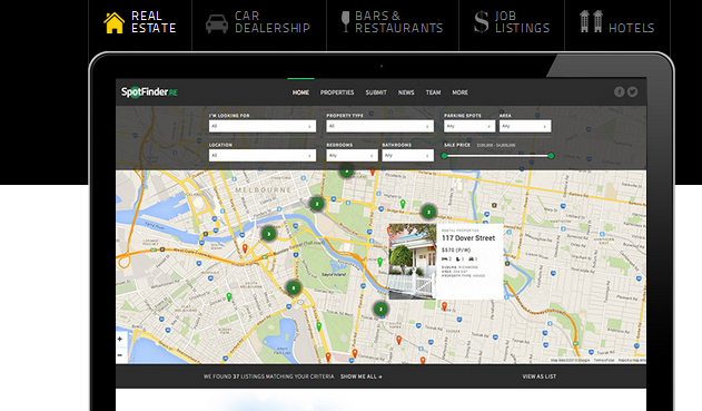 wordpress themes with interactive map 4