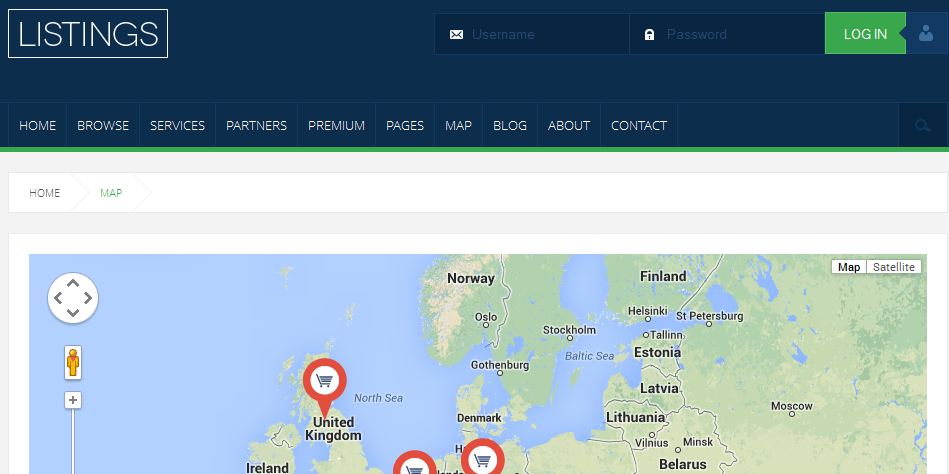 wordpress themes with interactive map 5