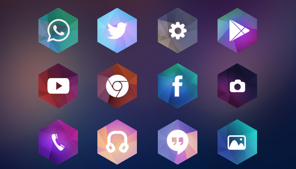 free hexagon icon set 1