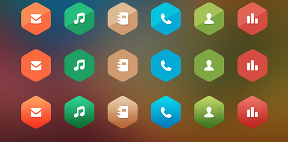 free hexagon icon set 8