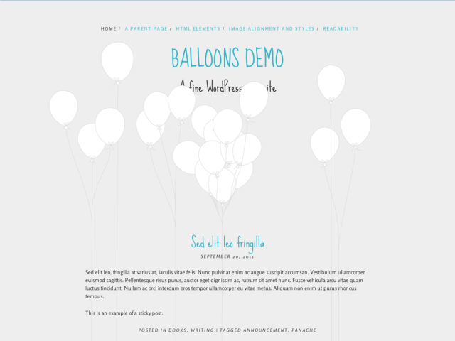 10) The balloon theme